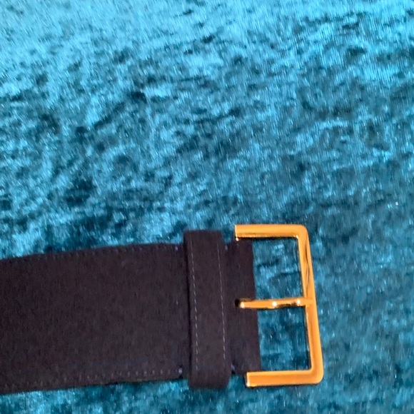 Marni navy cashmere leather belt main image 4